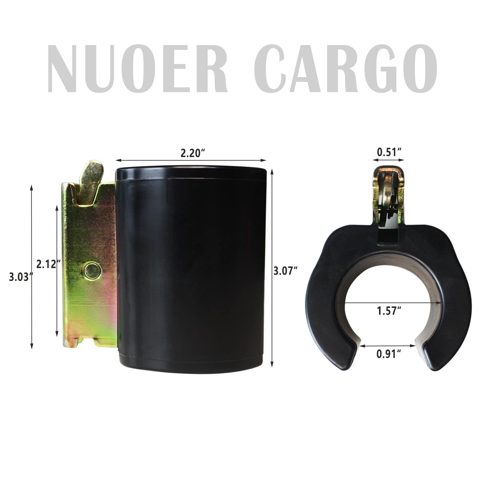 NUOER 4 Pack E-Track Tool Holder - E Track System - E Track Accessories for Enclosed Trailer Garages, Garden, Warehouses Tools Organizers,Storage