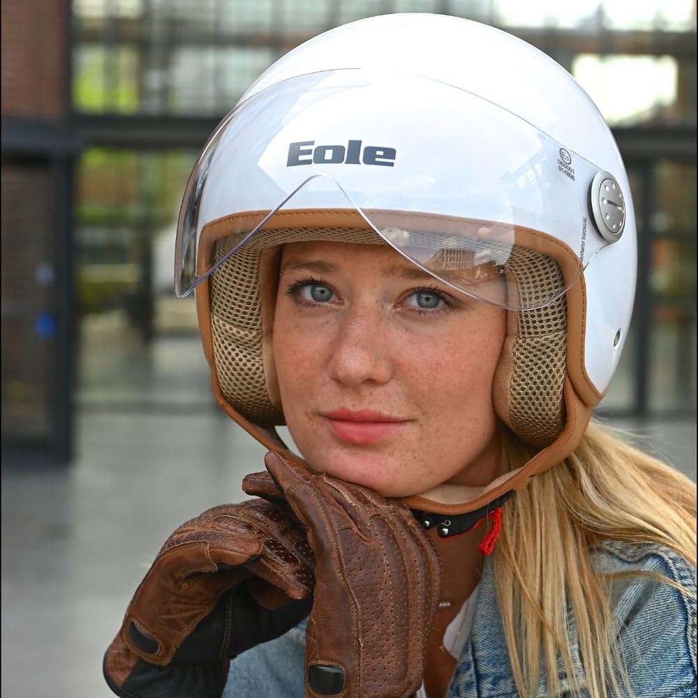 EOLE Jethelm ROAD Glanzweiß – ECE R 22.06 zugelassen – Größe S (55-56cm) – ABS-Schale