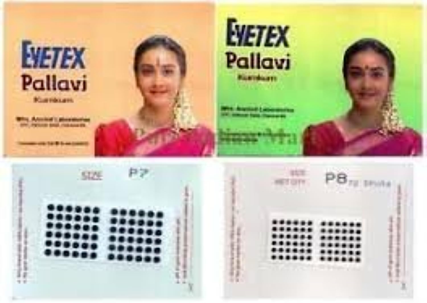 Generic Eyetex Pallavi Black Bindi-Pack of 10