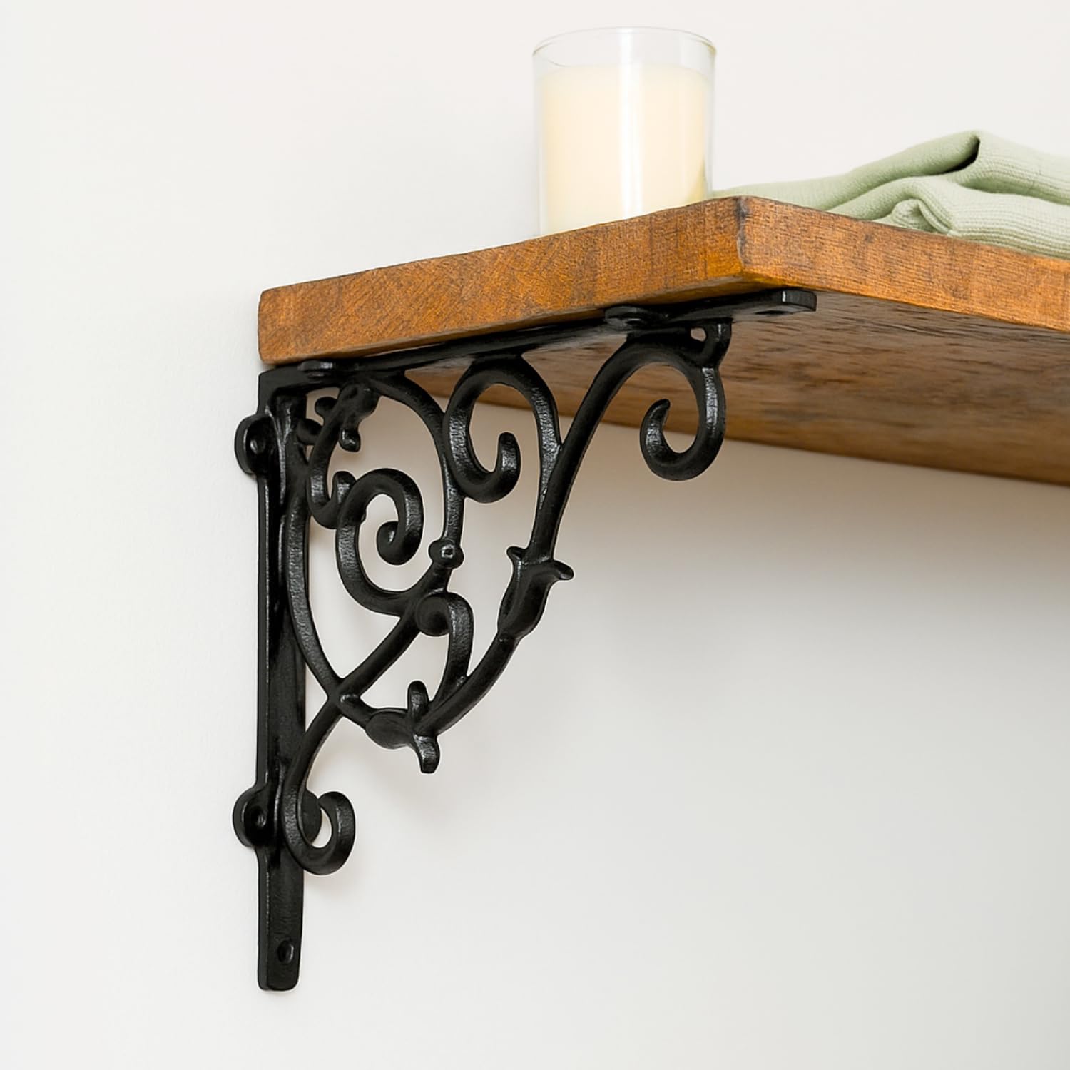 Pair Of Large Victorian Cast Iron Wall Shelf Brackets Supports Heavy Duty from B&Q