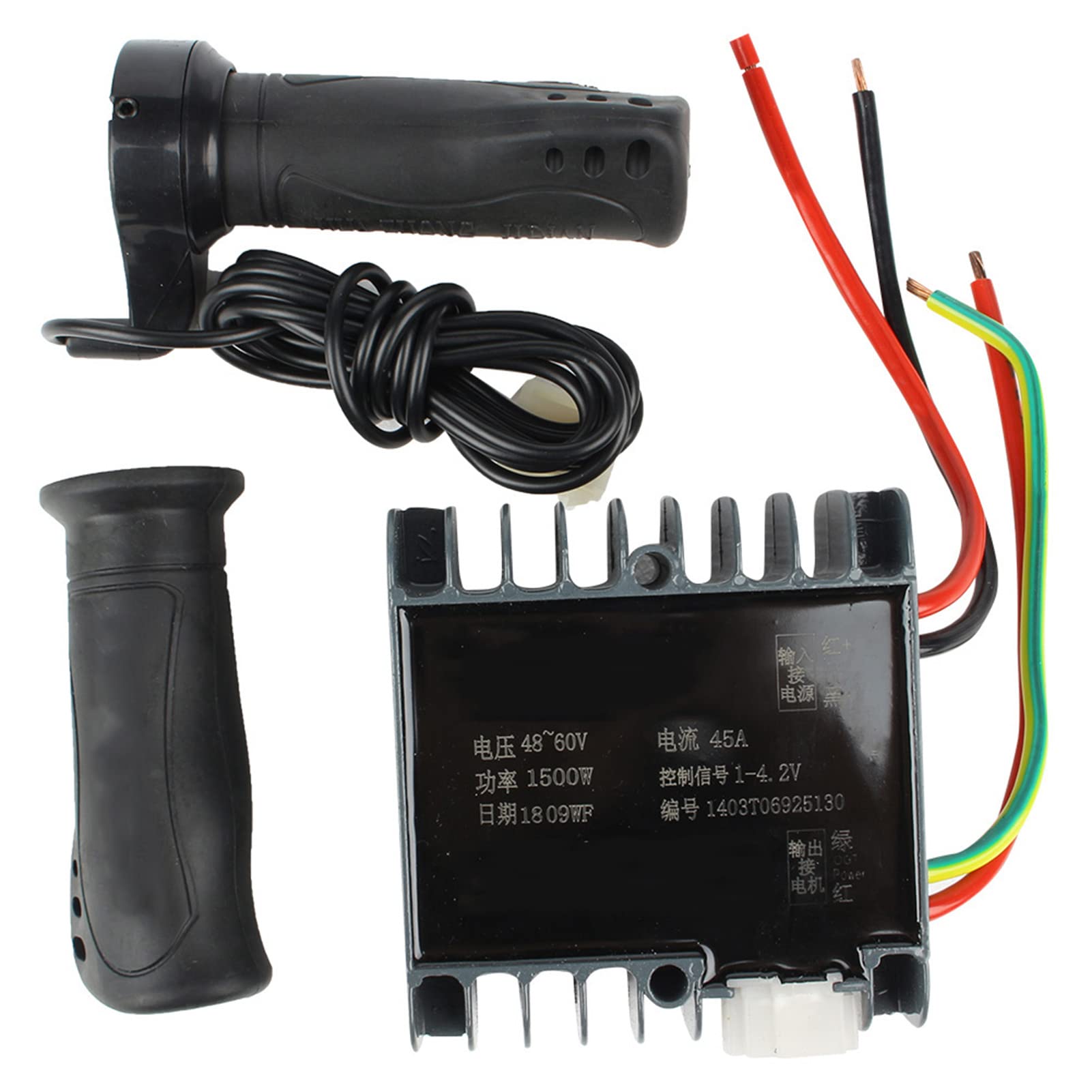 Controlador de motor cepillado 48V 60V 1500W Alta potencia Durable Metal Bicicleta eléctrica Scooter Triciclo Caja de control de velocidad Disipación de calor Ligero Fácil