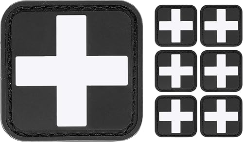 Miniatura 9 de LIVANS Parche de Cruz Roja Medic, parche morable de primeros auxilios perfecto para IFAK táctico, bolsa de trauma EMT de 1.5 pulgadas, parche 3D