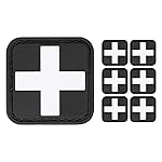 LIVANS Medic Red Cross Patch, First Aid Morable Patch Perfect for Tactical IFAK, EMT Trauma Pouch 1.5-Inch 3D High Relief Patch Nurse Doctor Emergency Logo PVC Rubber Bundle 6 Pieces