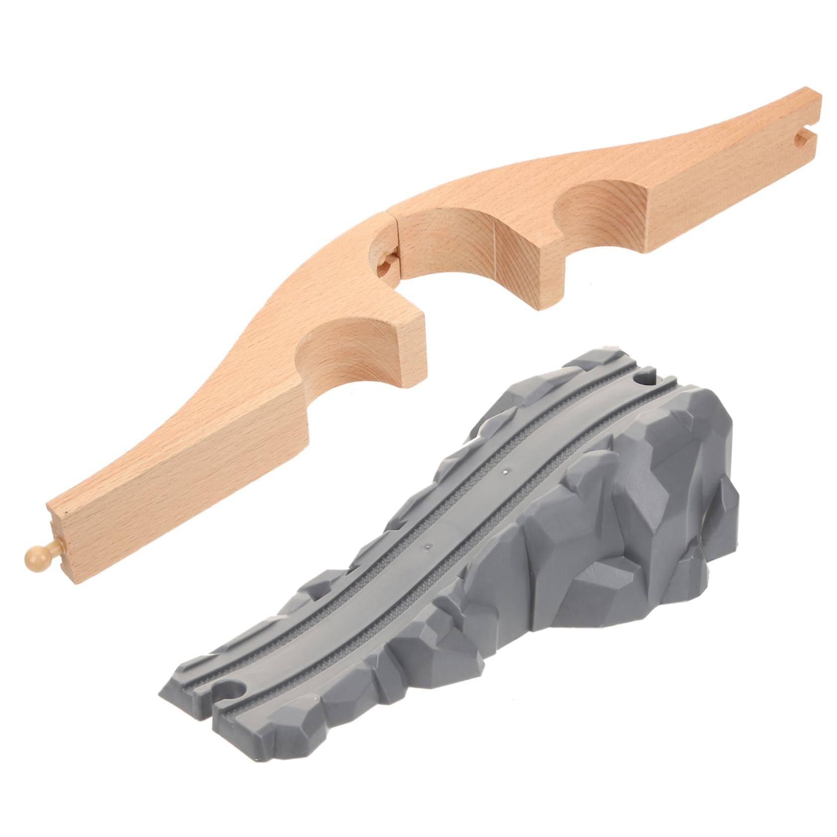 Sosoport Realistic Bridge and Model for Train Tracks 2pcs Toy Railway Scene Accessories for Boys and Girls