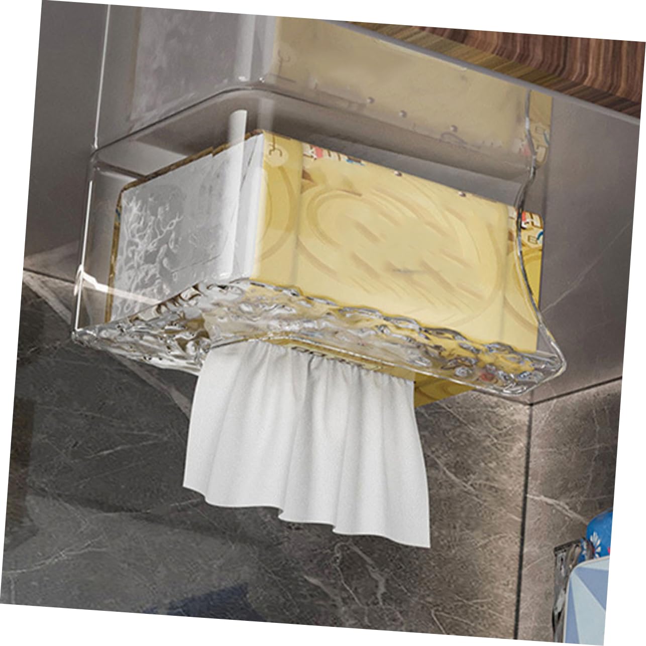 Alipis 10stücke Wandmontierter Tissue Box Aufbewahrungslösung Für Küchentücher Feuchttücher Und Servietten Transparentes Design Für Badezimmer Und Schlafzimmer