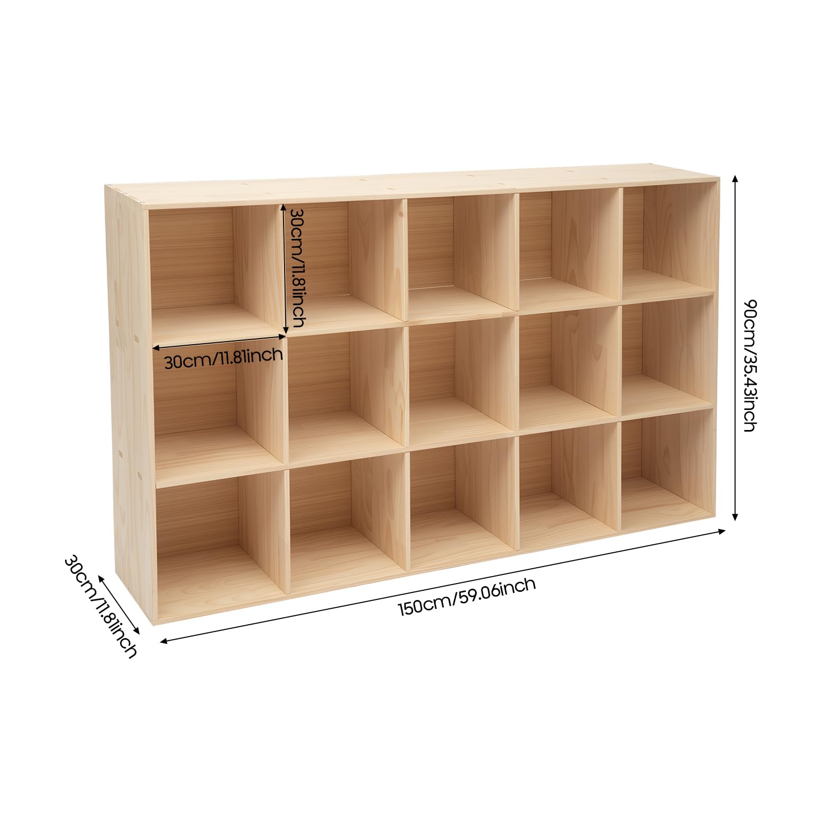 Amazon.com: banborba 15 Cube Storage Organizer - Solid Wood