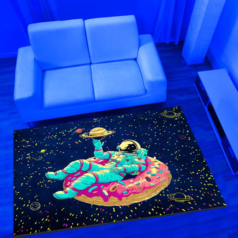 Tapete decorativo Astronauta negro fluorescente 70x47 in miniatura 3
