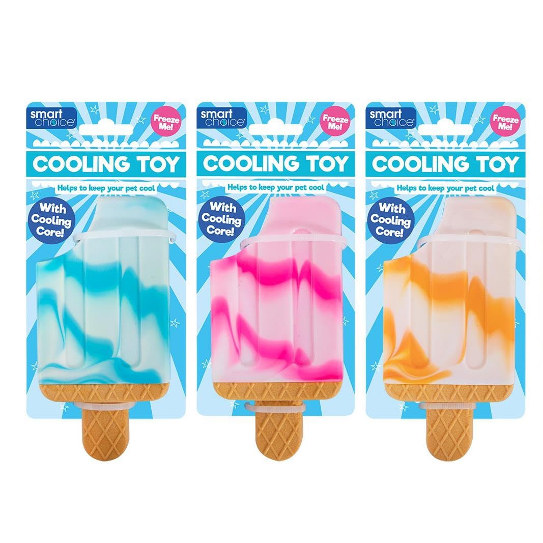 YöL Summer Cooling Pet Toys - Ice Lolly Shaped Dog Puppy Teething Chew Outdoor Play Freezable Durable Hydrating - Single