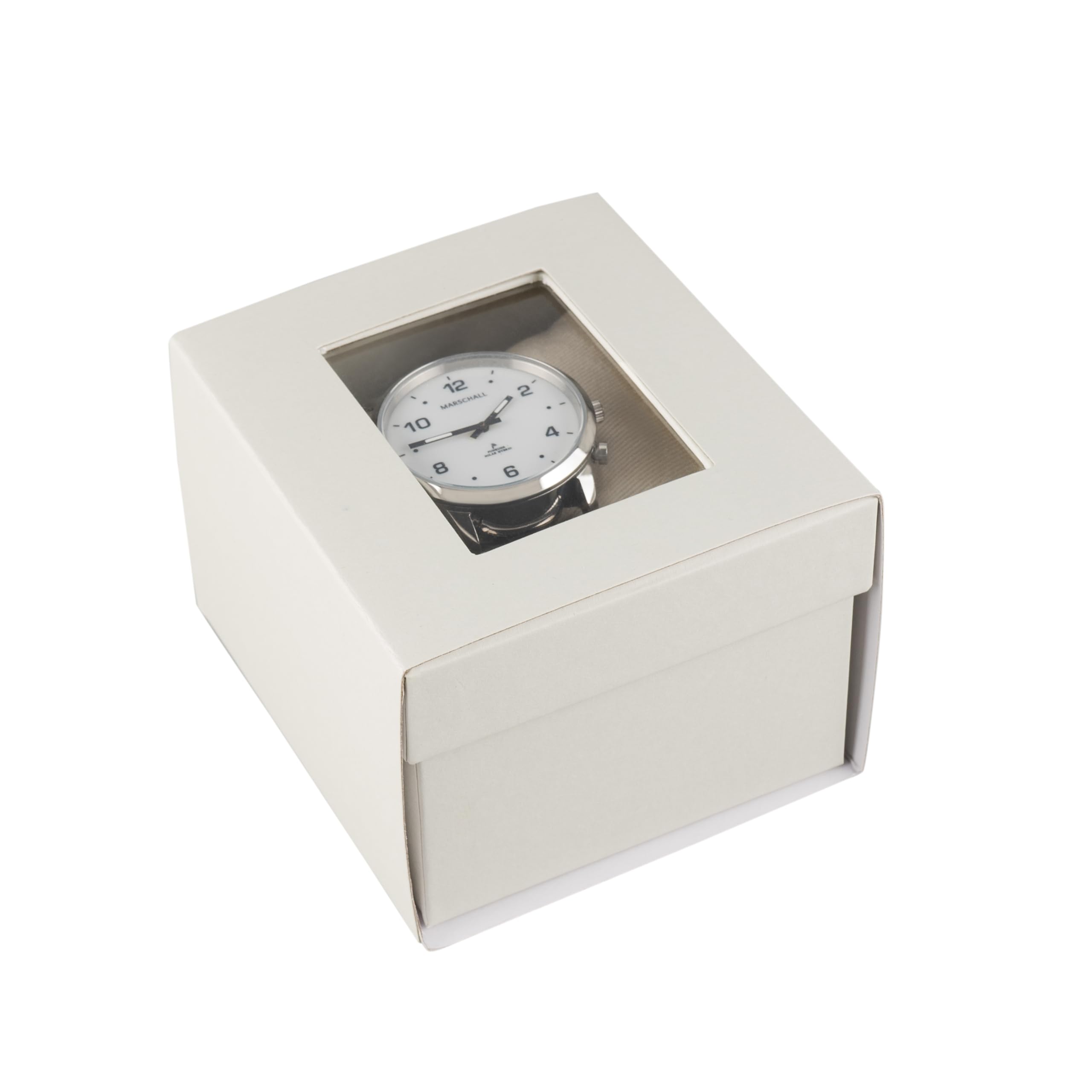 Marschall Deutsch sprechende Unisex Armbanduhr I Mit Soloarpanel I 1150W I Für Blinde, Senioren und Demenzkranke I Datum- und Zeitansage