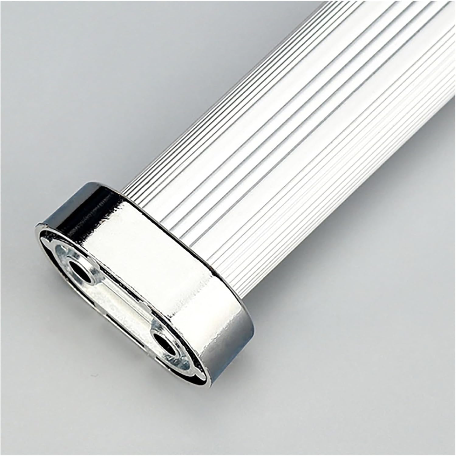 SUCHETA Cuttable Metal Clothes Rail with Bracket Kit, Wall Mounted Closet/Laundry Room Rod, Can Be Closet Clothes Rail (Color: Silver, Size: 51~60cm)