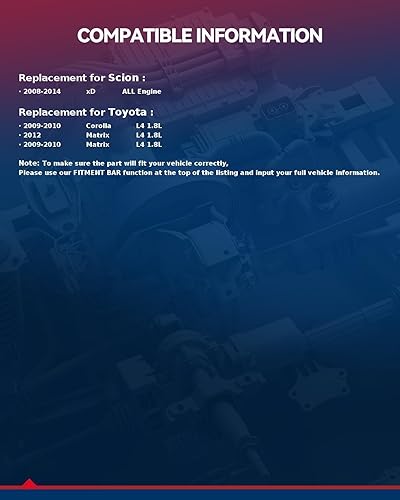 Miniatura 2 de KAX Compresor de aire acondicionado AC con embrague 67328, compatible con Toyota Corolla 2009-2010, Matrix 2009-2012, Scion xD 2008-2014 1.8L,