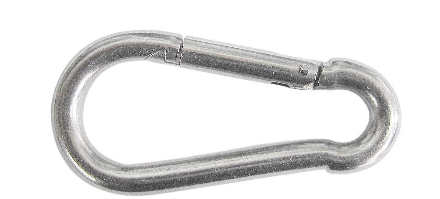 Karabiner 60 x 6 Kletterhaken verzinkt 3 Stück