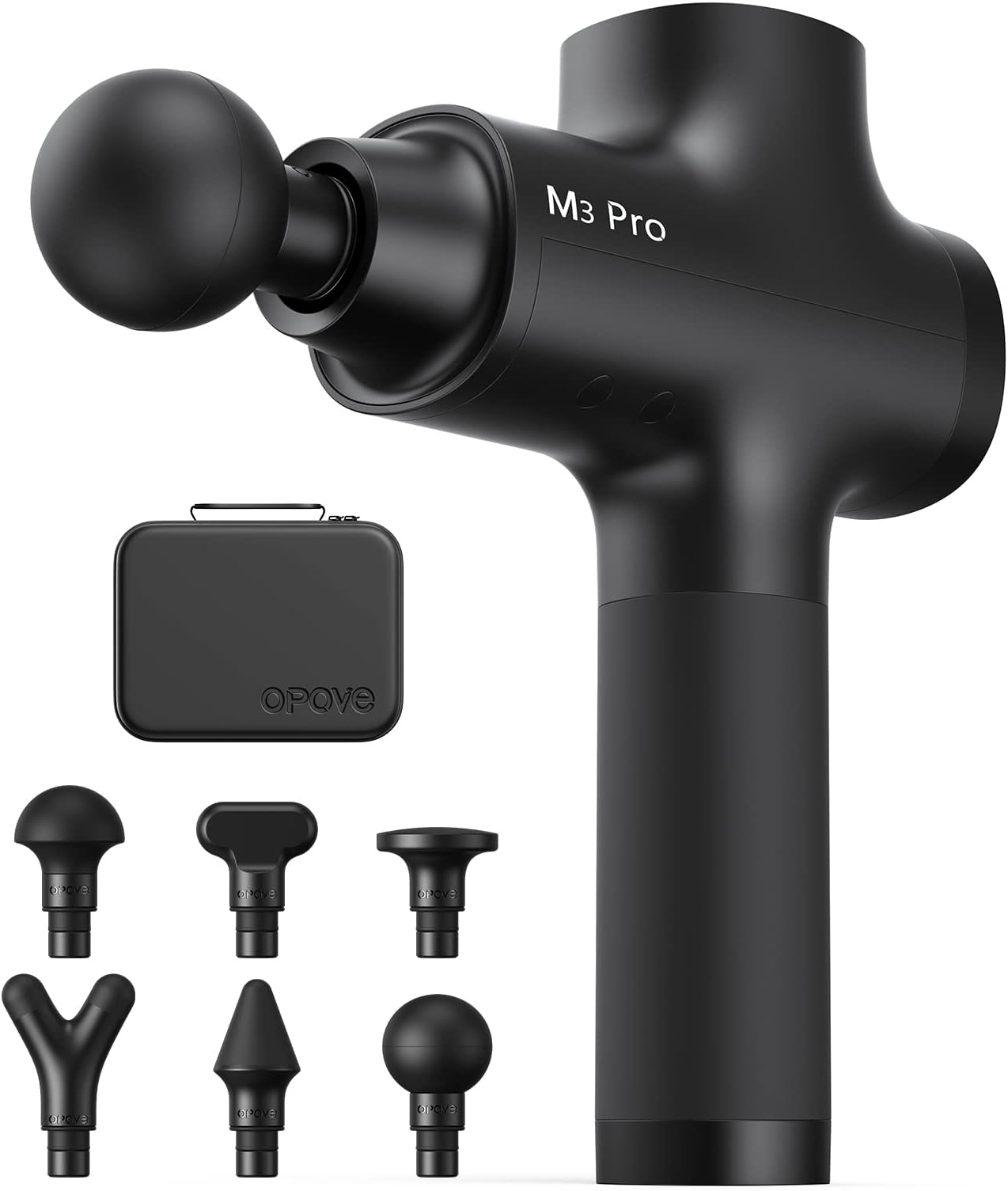 M3 Pro 2 Massage Gun Deep Tissue for Workout Recovery, Black | Percussion Muscle Massager, Handheld Therapy, 4-8 Hours Battery Life, Powerful, Quiet, Ideal for Athletes and Fast Recovery
