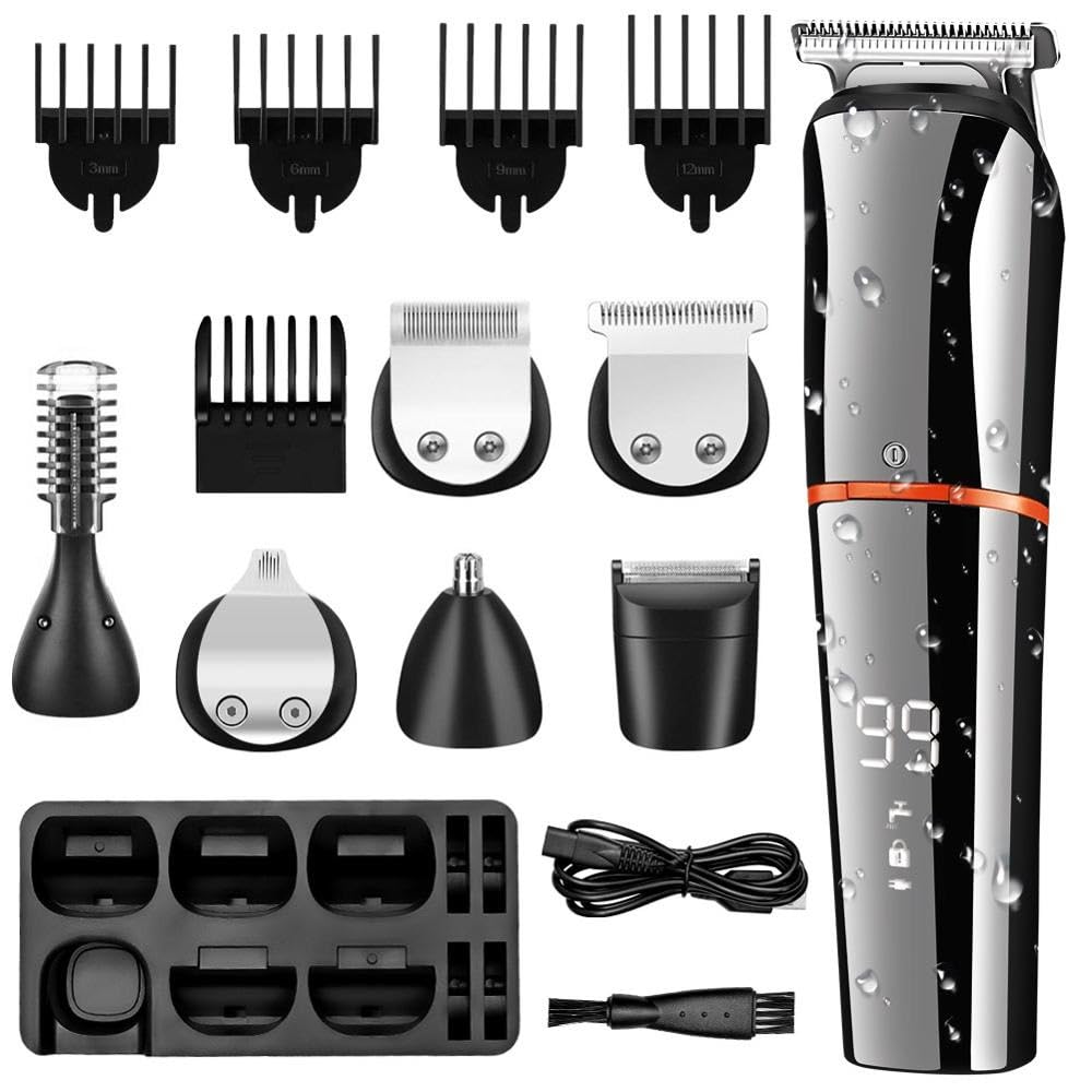 Tagliacapelli Uomo Professionale, Tagliacapelli 6 in 1 Tagliacapelli for tutto il corpo Rasoio Rasoio Trimmer for naso Kit tagliacapelli for barba