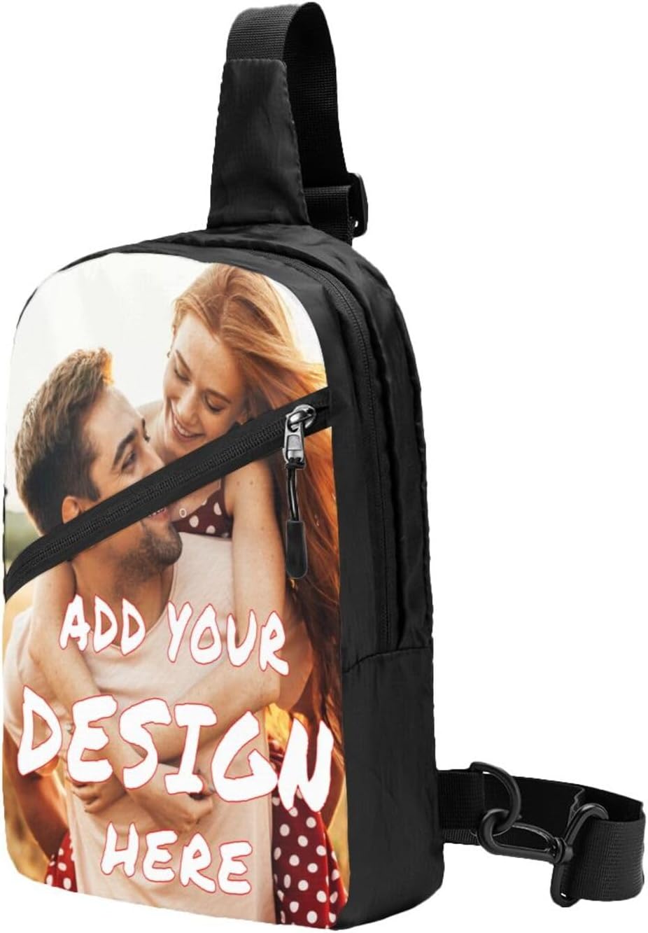 Custom Sling Bag,Personalized Sling Bag Custom Chest Bags Add Your Photo/Text/Logo,Customizable Chest Shoulder Bag For Men Women