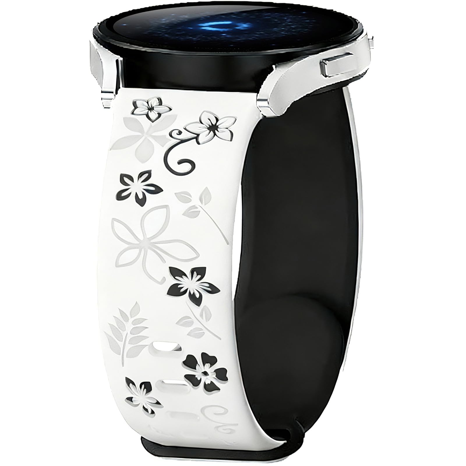 Flower - Correa de repuesto para Amazfit GTR Mini/GTR 42 mm/GTS 4/4 Mini/3/2/2e/2Mini, 20 mm, correa de silicona para Amazfit Active 2/Bip 3 Pro/U/S/S Lite