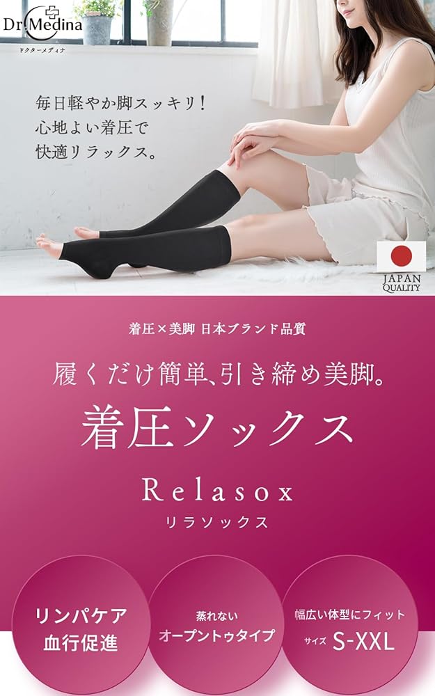 Amazon.co.jp: Dr.Medina 着圧ソックス [理学療法士推奨品] 着圧 弾性