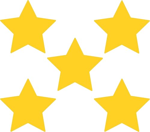 Miniatura 1 de LiteMark Calcomanías de estrella amarillas extraíbles con acabado mate de 8.5 pulgadas  Ideal para suelos, techos, paredes, portátiles y la mayoría
