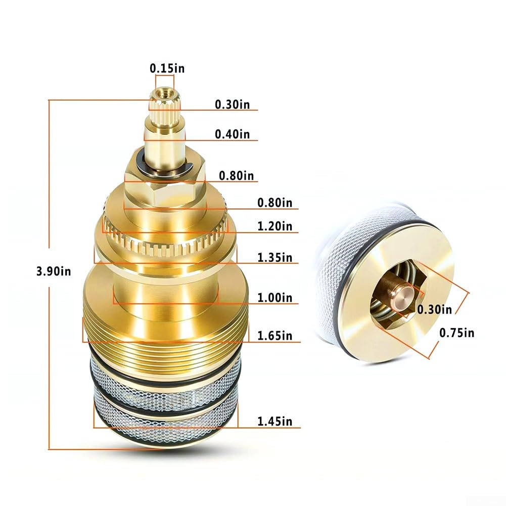 78913 Cartouche de contrôle d'eau thermostatique, remplacement de bobine de robinet en laiton, kit de réparation de barre de valve de mélangeur, contrôle de température