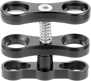 1 Inch Ball Clamp Aluminum Alloy for Underwater Light Arm Tray Diving Photography Camera Mounting