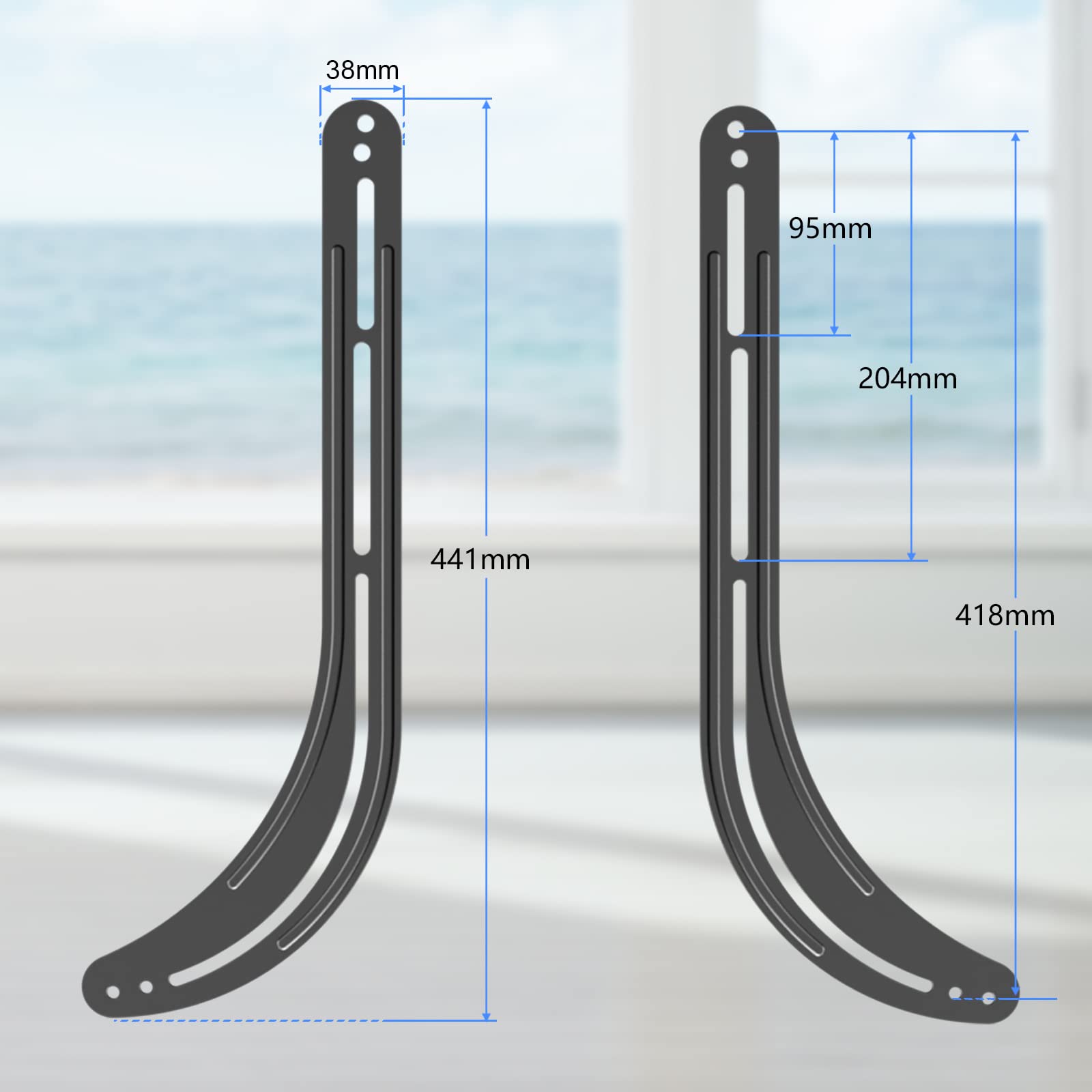 Suptek Universal Soundbar Brackets, Sound Bar Speaker Mount for 32”70