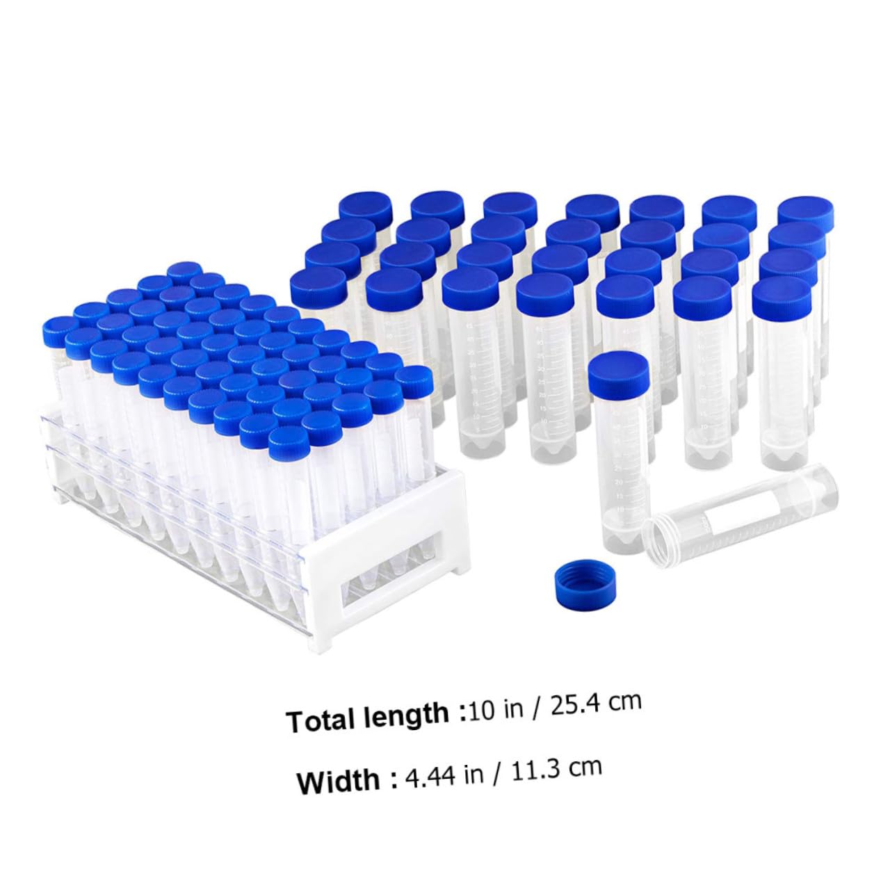 MAGICLULU 81piezas Tubos De Centrífuga De Plástico Tubos De Ensayo Desechables Con Tapa Para Experimentos De Laboratorio De Química y Uso Clase De Ciencias