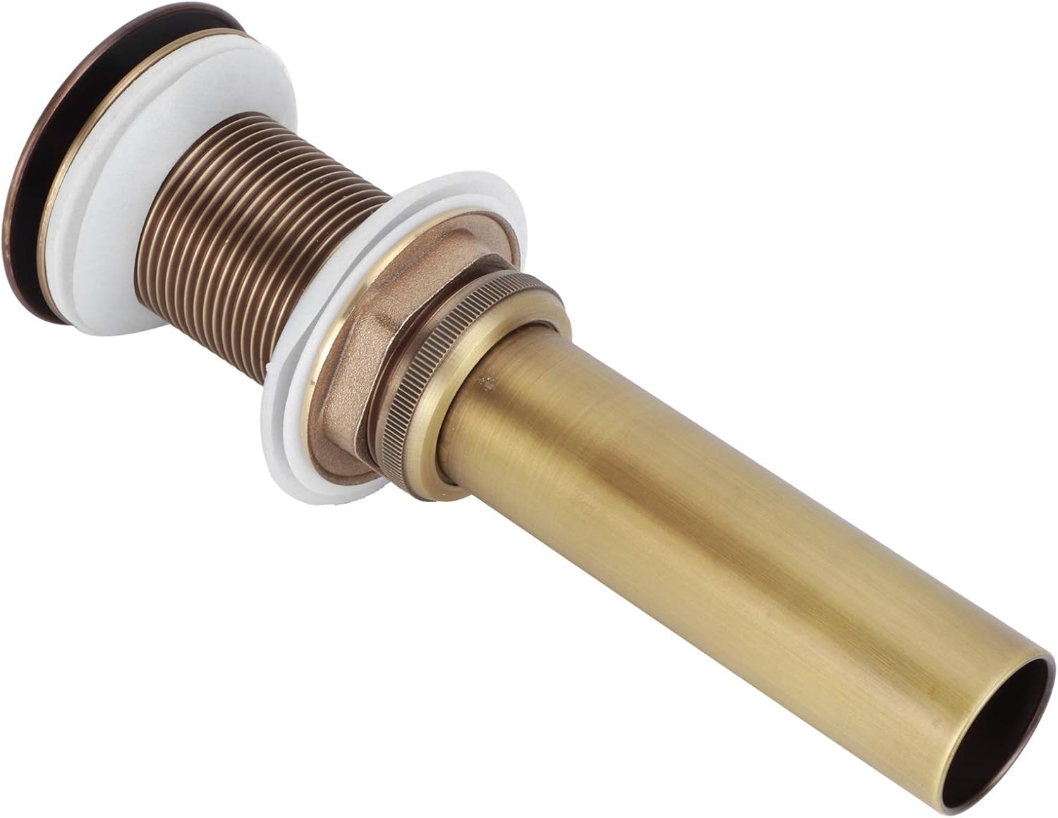 Popup Drain Stopper, Brass Bathroom Sink Drain Stopper, Antique Sink Drain Without Overflow(Without Hole)