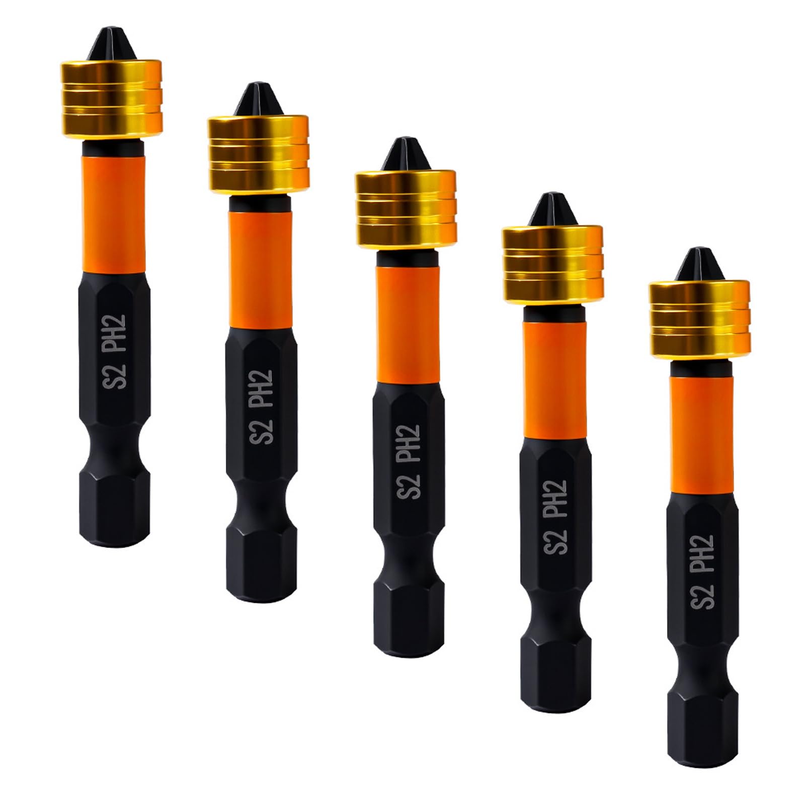 Zbiianxer 5Pcs 50Mm Screwdriver Bit Drywalls Bit Attachment With Strong For Nonslip Grip And Durability Drywalls Drill Attachment