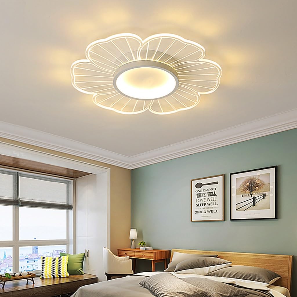 Regulowane Oświetlenie Sufitowe LED 52CM 2240LM Flower Design Nowoczesny Salon, Pokój Dziecięcy, Oświetlenie Sufitowe, Zmiana Koloru, Energooszczędne Oświetlenie Sufitowe Lampa Sufitowa 40W (Size : 6