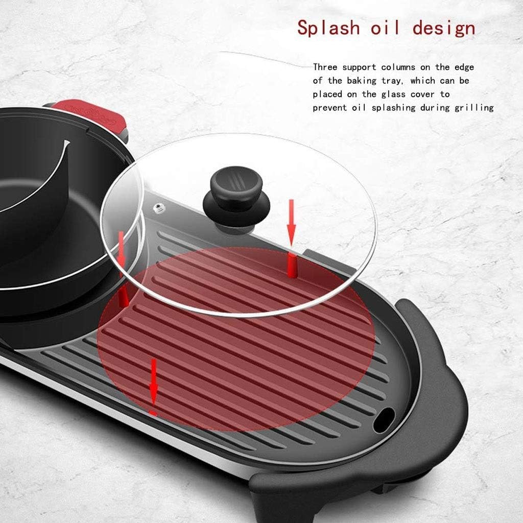 Electric Hot Pot, 2-in-1 Multi-function Barbecue Pot，Suitable for More Than 6