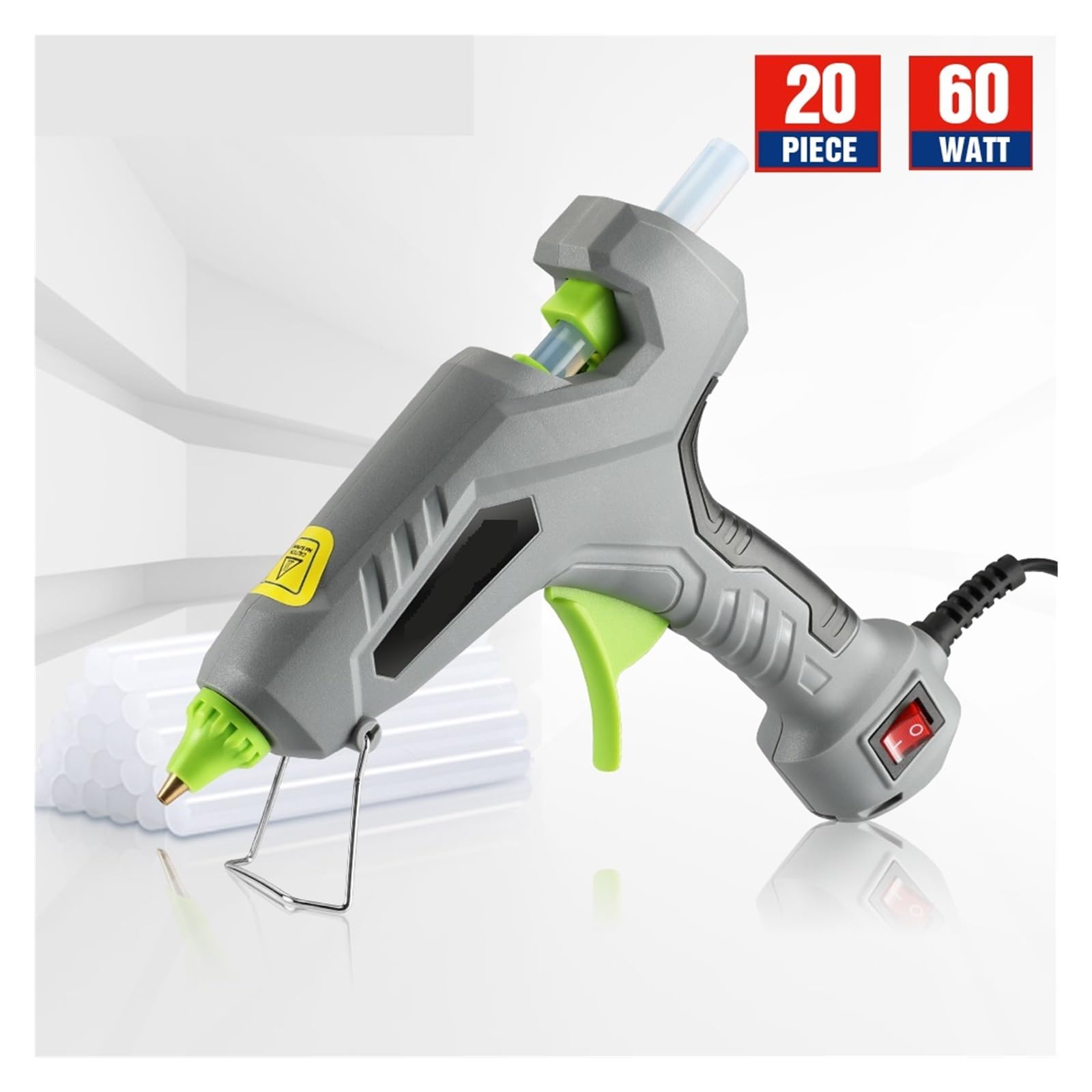 60W Pistolet Do Klejenia Na Gorąco Szybkie Podgrzewanie Narzędzie Grzewcze Z 20 Szt. Kleju W Sztyfcie 10CM Dla Domu DIY Narzędzia Gospodarstwa Domowego Narzędzia Ręczne Szerokie Zastosowanie