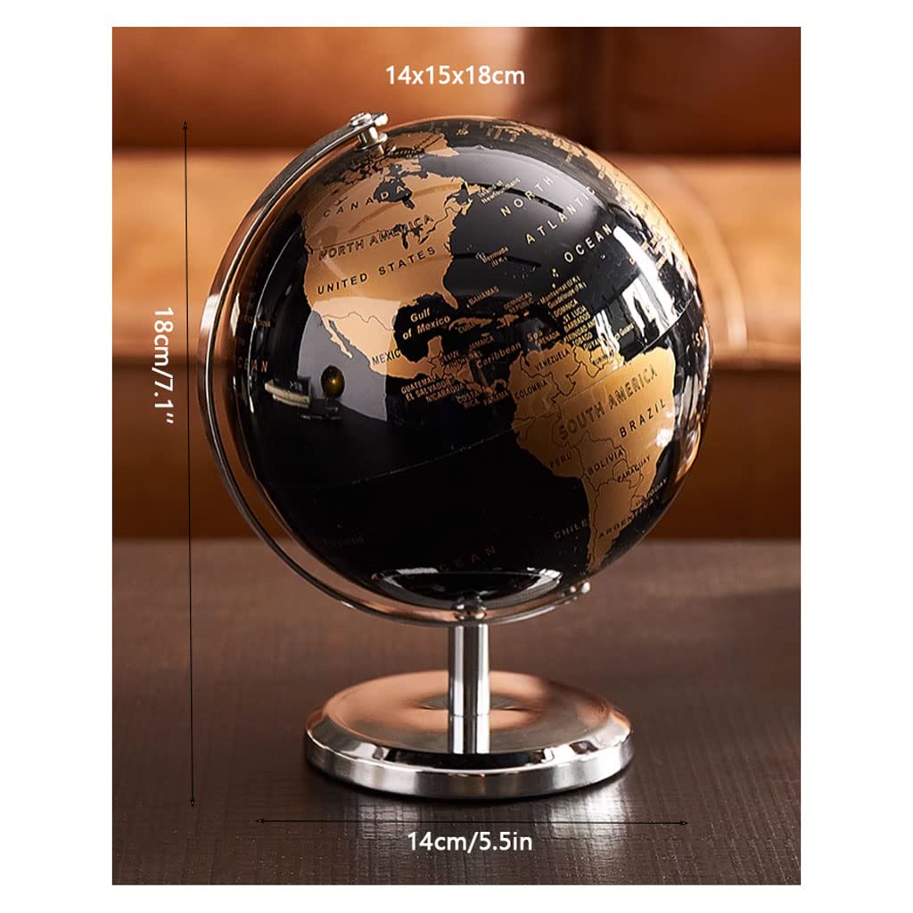 Globo Terráqueo globus świata dla dzieci, do nauki ze stojakiem, edukacyjna, obrotowa mapa świata, glob, mały rozmiar, obrót o 360°, dla nauczycieli geografii, łatwy do odczytania