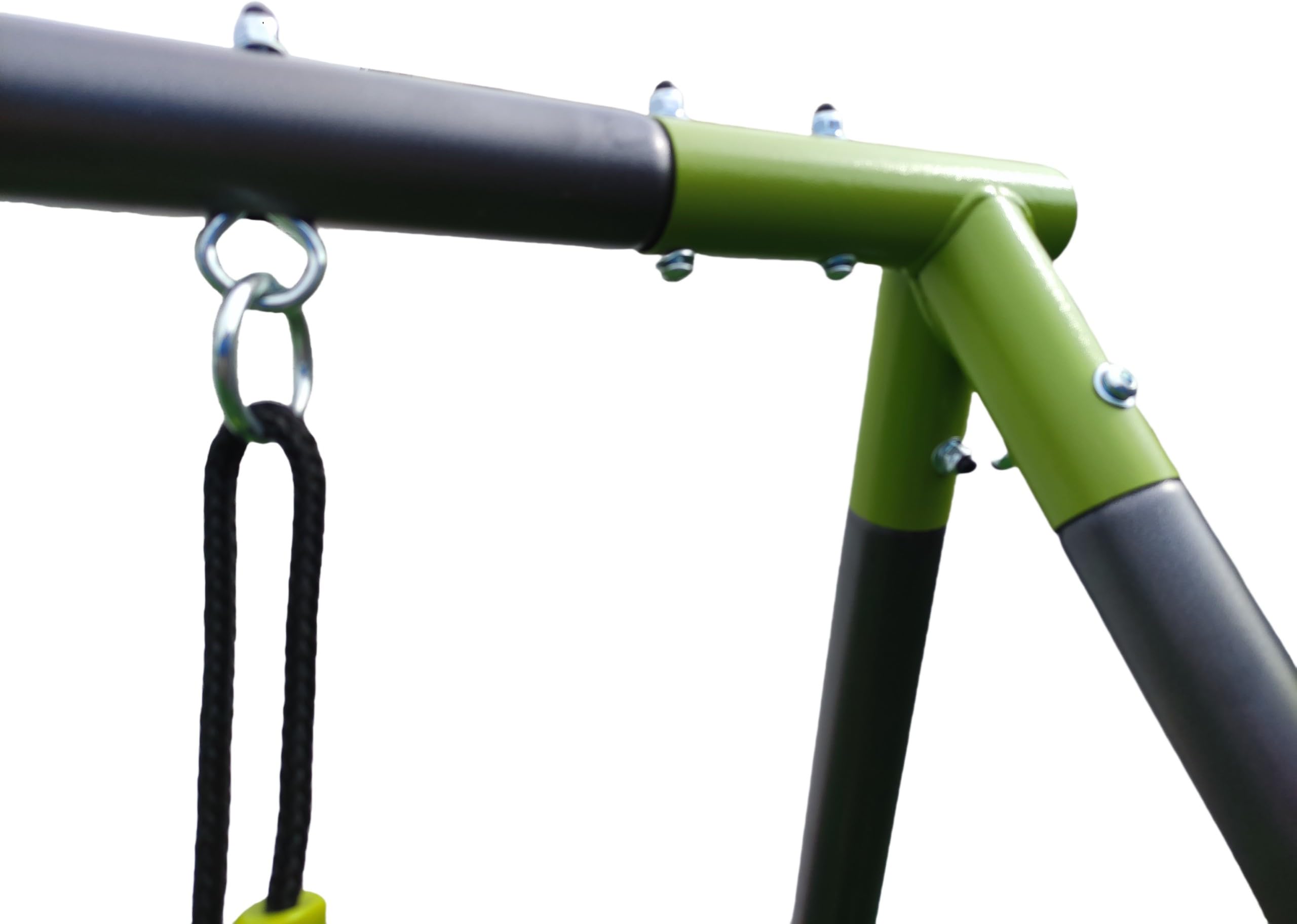 Schaukel Outdoor mit Gestell „Igel“ - Doppelschaukel Für Kinder - Schaukelgerüst für den Garten - Schaukelgestell Metall mit verstellbaren Seilen