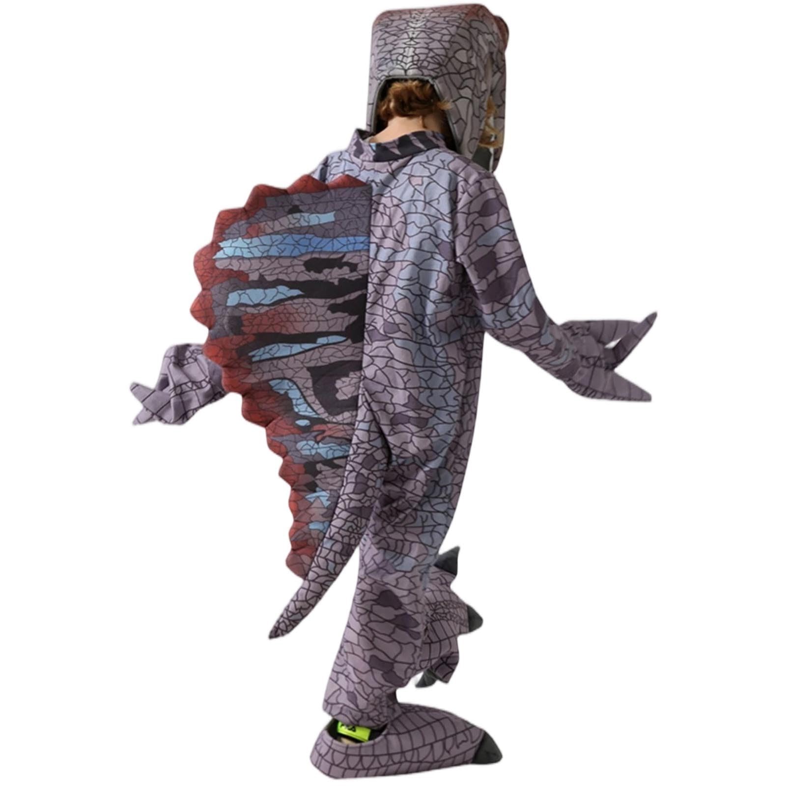 Generisch Costume da dinosauro 2026, in stile medievale, per cosplay e giochi di ruolo (viola, 3-5 anni)