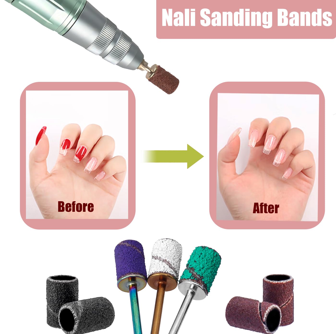 Treki Sanding Bands Nail Drill Bits - Image 4