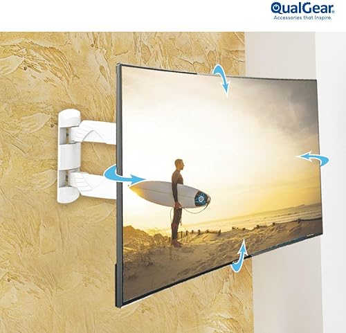 Miniatura 6 de QualGear Qg-TM-005-WHT - Televisores LED de 23 a 42 pulgadas, estilo contemporáneo de alta calidad, perfil ultra bajo, montaje en pared, color