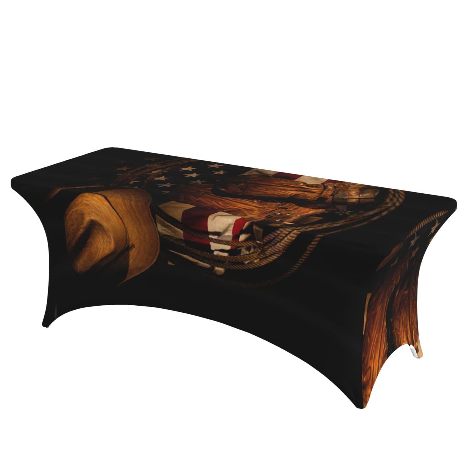 Nappe stretch 1,8 m drapeau américain et bottes pour fête et buffet