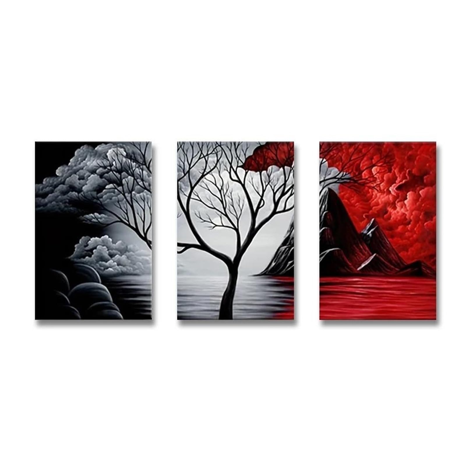 Lienzo de paisaje abstracto para dar vida y color a las paredes vacías