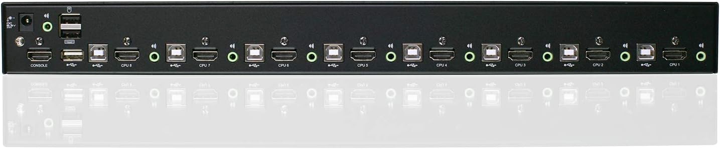 IOGEAR 8-Port USB HDMI KVM Switch – OSD – Cascade - w/USB KVM Cables Set (TAA) GCS1808H