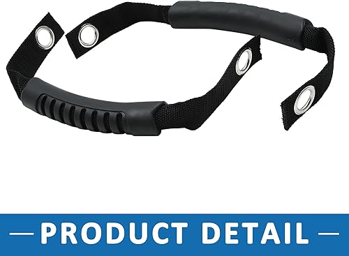 Miniatura 5 de Asa de agarre para asiento trasero de coche para Jeep Wrangler 2007-2018 Nylon Negro (juego de 4)