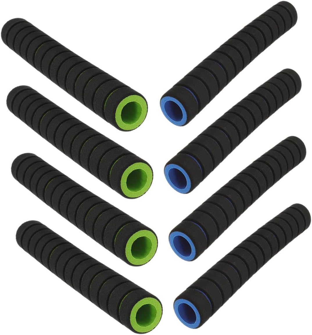 Alipis 8pcs Kayak Paddle Grips Sponge Covers Non-Slip Sweat Absorbent Handle Protectors Blue and Green Set for Kayaking Accessories