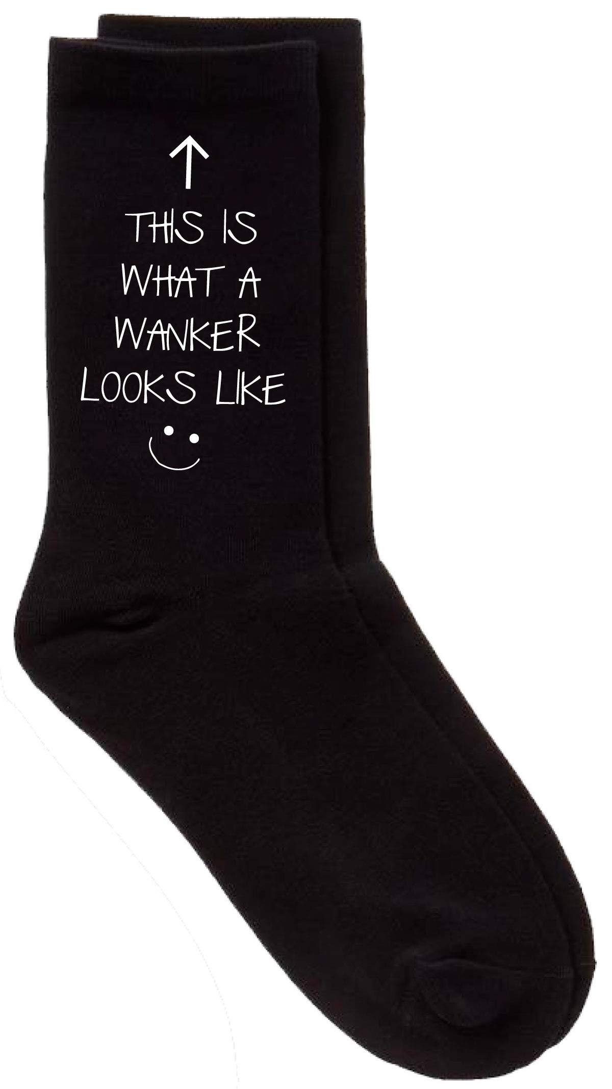 60 Second Makeover Limited Mens This is What A Wanker Looks Like Black Calf Socks Birthday Christmas Valentines Day Dad Husband Boyfriend
