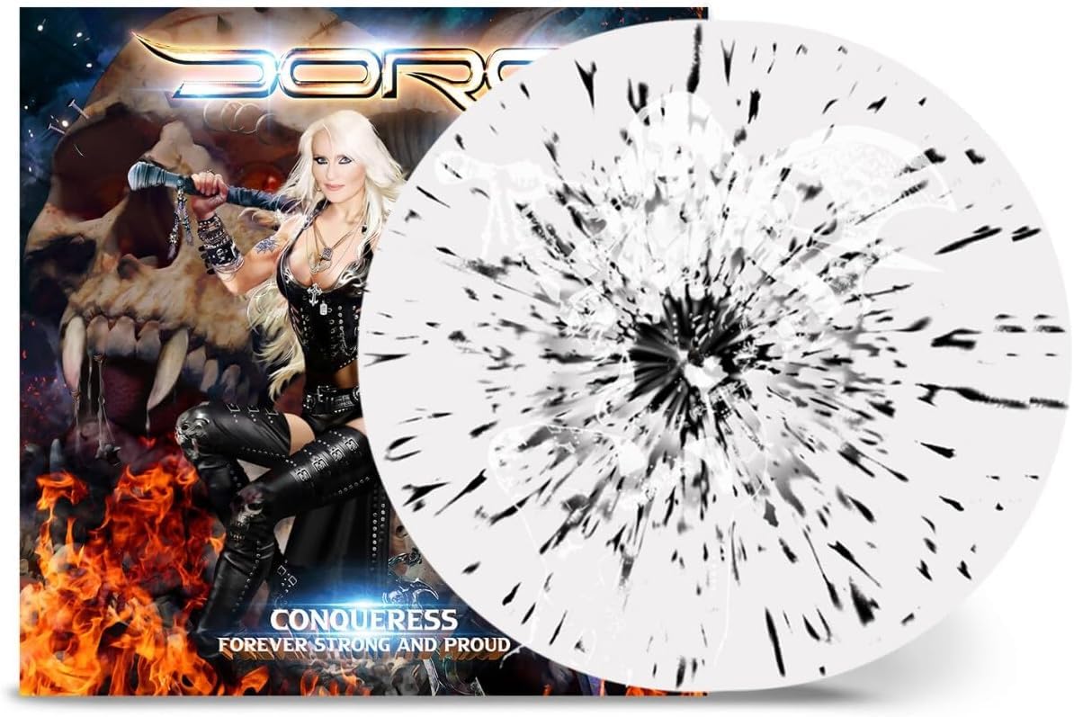 Eyesore Merch White/Black Doro 'Conqueress - Forever Strong And Proud' - 2Lp Splatter W/ Eyesore Exclusive Signed Photo Card
