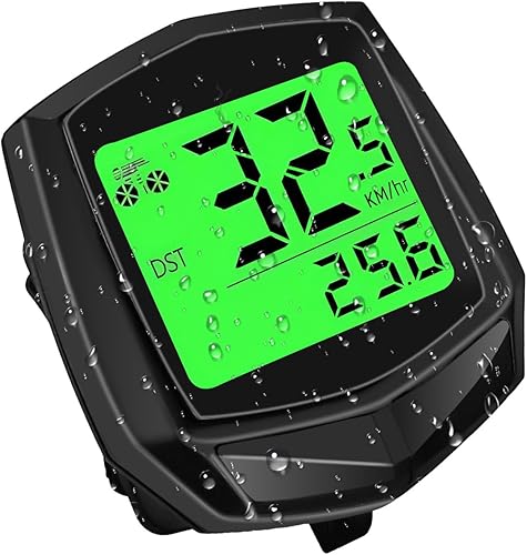 Computadora de bicicleta y odómetro inalámbrico MPH KMH Velocímetro de bicicleta con despertador automático Pantalla de seguimiento de velocidad de