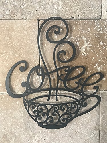 14 Large Black Metal Coffee Cup Mug Scrolled Silhouette Metal Wall Art Decor Interior Decoration Buy Online In United Arab Emirates At Desertcart Ae Productid 51507341