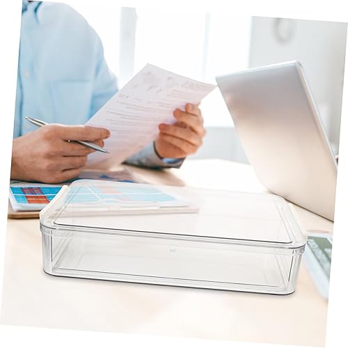 Miniatura 4 de MAGICLULU Caja de plástico Contenedores de almacenamiento de fotos Contenedores de documentos para organizar documentos, organizador de documentos,