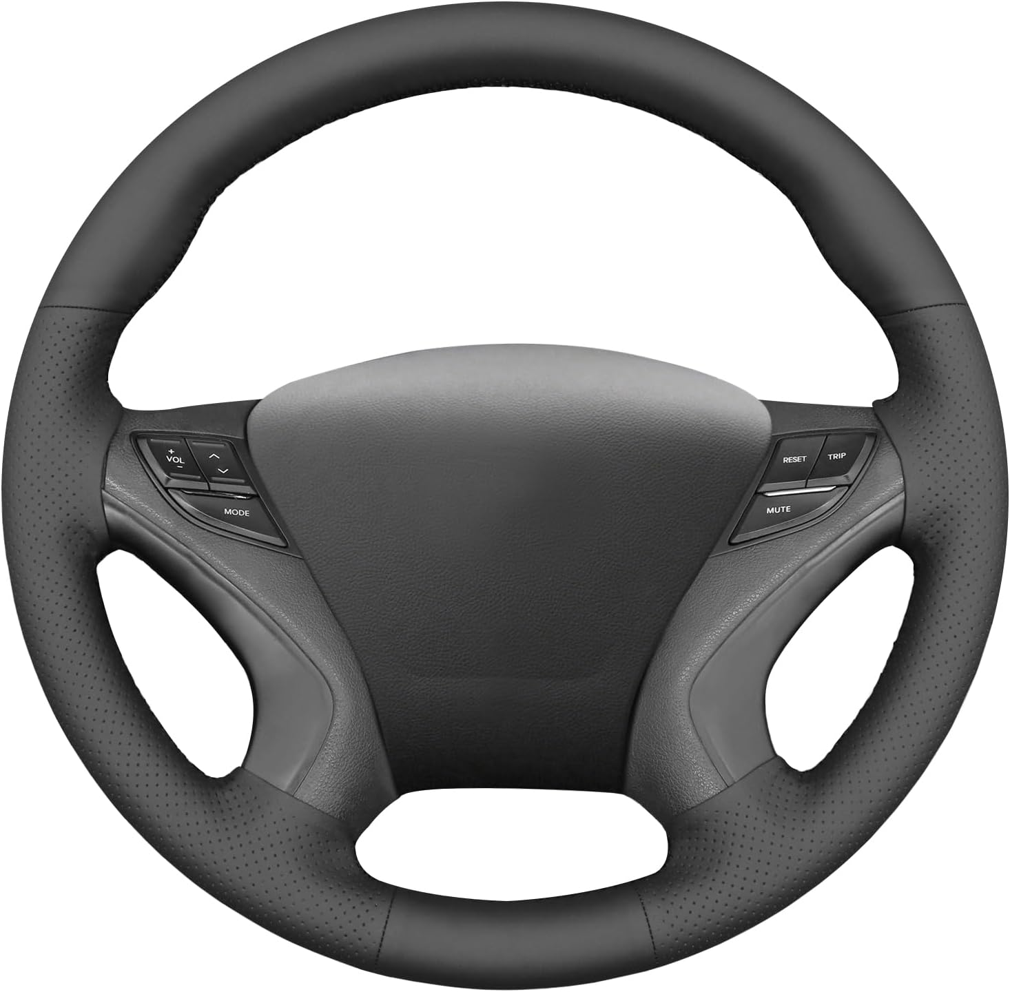 MEWANT Hand Stitched Steering Wheel Cover Wrap for Hyundai Sonata 2011-2014