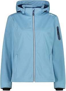 CMP Women's Melange Softshell Jacket with Removable Hood - 39a5016m Women's Light Softshell Jacket Melange with Removable Hood