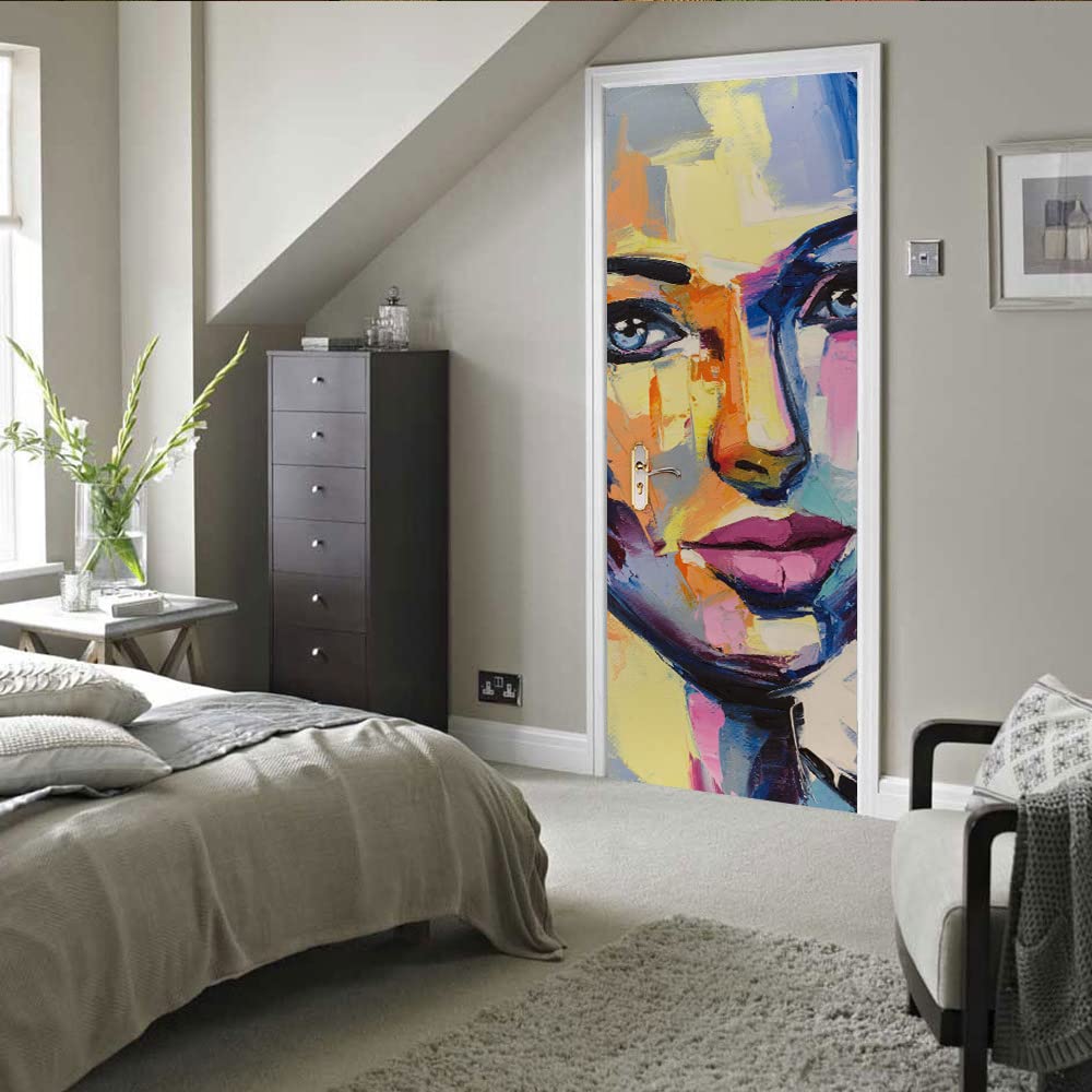 19 stijl Landschap 3D Deurstickers Verwijderbare Vinilos Para Puertas Zelfklevend Behang Kunst Muurschilderingen voor Deuren Bibliotheque Modern Home Decor kopen vanaf een prijs van 6.22