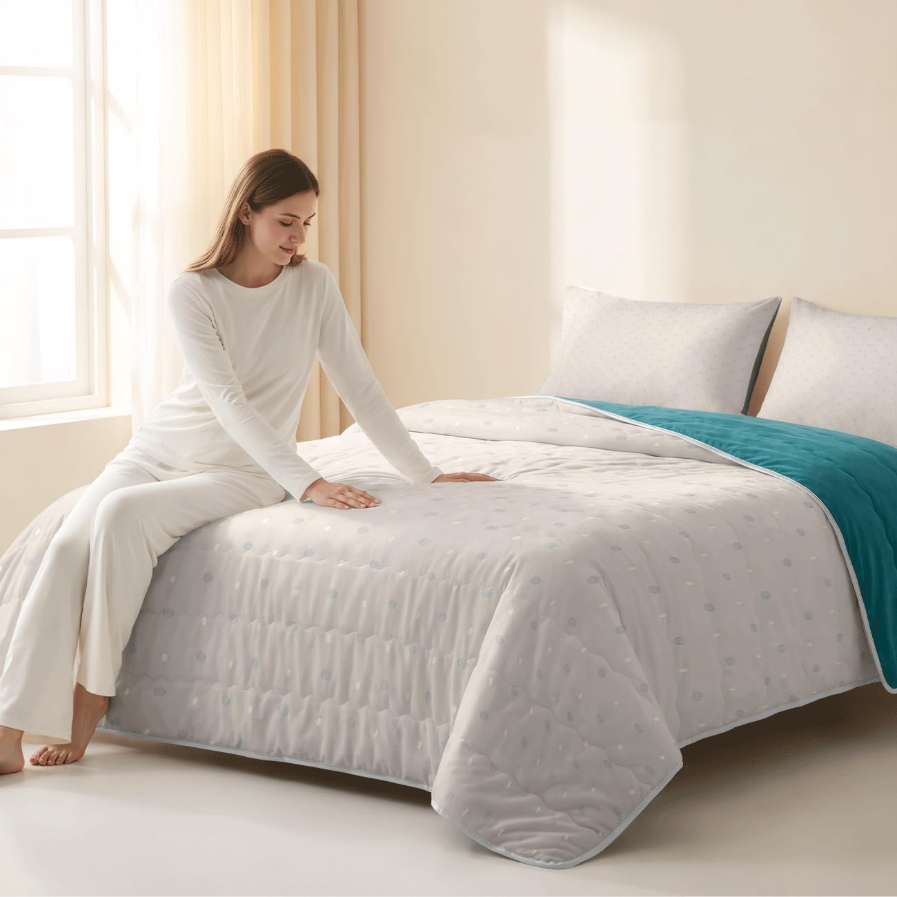 Odot Piumino in Satin Senza Copripiumino 4.5 Tog (Pietra di cane 7,229x229cm)